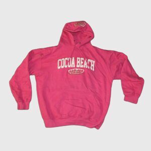 Girls Pink Hoodie Cocoa Beach Florida Ron Jon Surf Shop Size Medium Fall Cloths